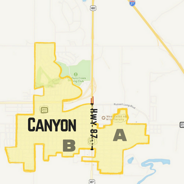Canyon recycling service map